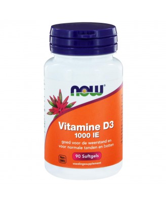 Vitamine D3 1000 IE (90 softgels) - NOW Foods