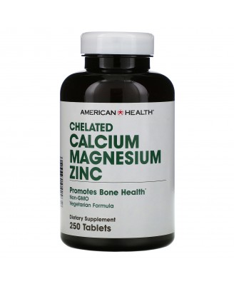 Chelated Calcium Magnesium Zinc (250 tablets) - American Health