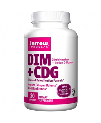 DIM + CDG Enhanced Detoxification Formula (30 Vegetarian Capsules) - Jarrow Formulas