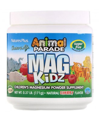 Animal Parade - Mag Kidz - Children's Magnesium - Natural Cherry Flavor (171 grams) - Nature's Plus
