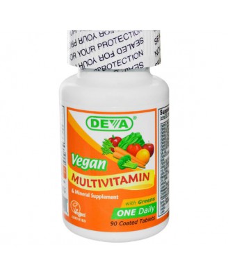 Deva, Multivitamin & Mineral Supplement, Vegan, 90 Coated Tablets