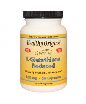 Setria L-Glutathione Reduced 500 mg (60 Capsules) - Healthy Origins