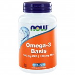 Omega-3 Basis 180 mg EPA 120 mg DHA  (100 softgels) - NOW Foods