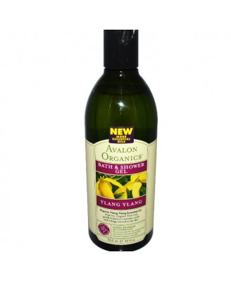 Avalon Organics, Bath & Shower Gel, Ylang Ylang, 12 fl oz (355 ml)