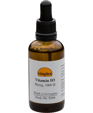 Vitamin D3 liquid, 1000 IE (50 ml, ca. 1.350 drops) - Vitaplex