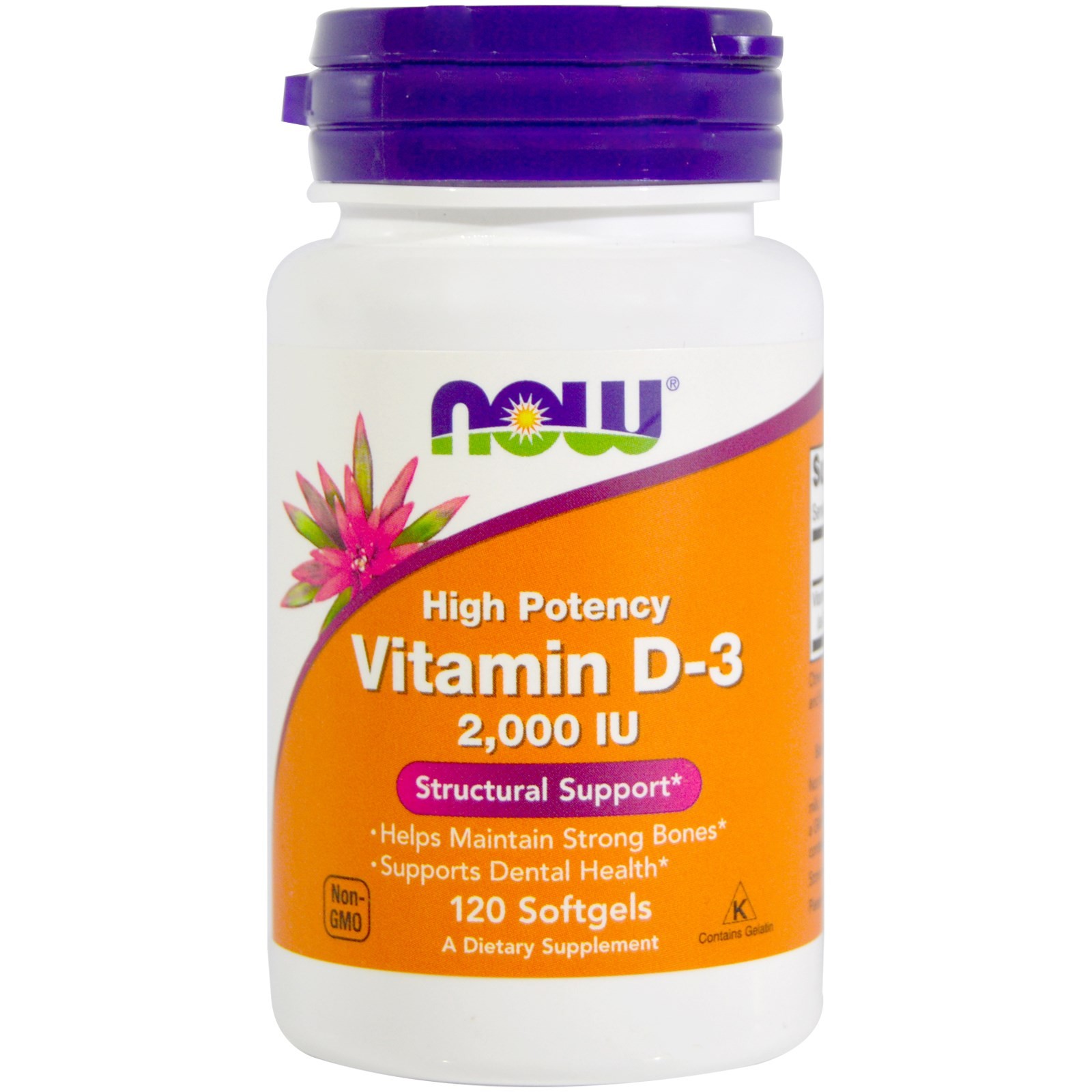 Buy Vitamin D3 2000 IU 120 Softgels Now Foods Vitamin D3 