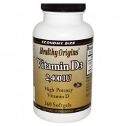 Vitamin D3- 2400 IU (360 Softgels) - Healthy Origins