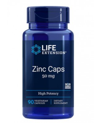 Zinc Caps High Potency 50 mg (90 Veggie Caps ) - Life Extension