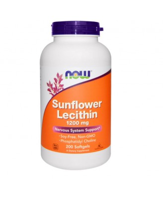 Now Foods, Sunflower Lecithin, 1200 mg, 200 Softgels