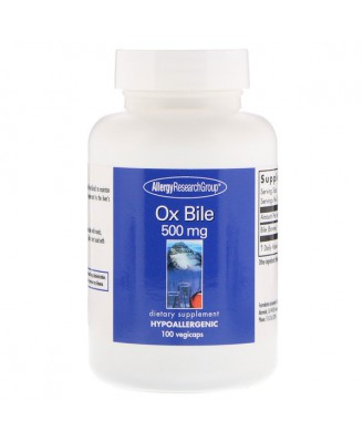 Ox Bile 500 mg 100 Vegetarian Capsules - Allergy Research Group
