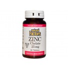 Zinc Chelate 25 mg (90 Tablets) - Natural Factors