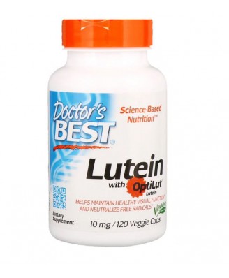 Doctor's Best, Lutein with OptiLut, 10 mg, 120 Veggie Caps