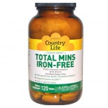 Total Mins Iron-Free Multi-Mineral Complex with Boron (120 Tablets) - Country Life