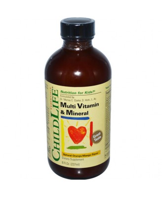 ChildLife Essentials, Multi Vitamin & Mineral Natural Orange/Mango Flavor, 8 fl oz (237 ml)
