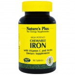 Chewable Iron, Cherry Flavor (90 Tablets) - Nature's Plus