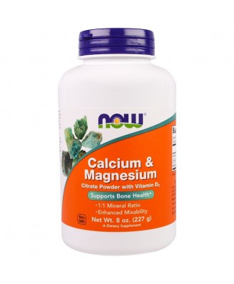 Calcium & Magnesium Powder (227 g) - Now Foods
