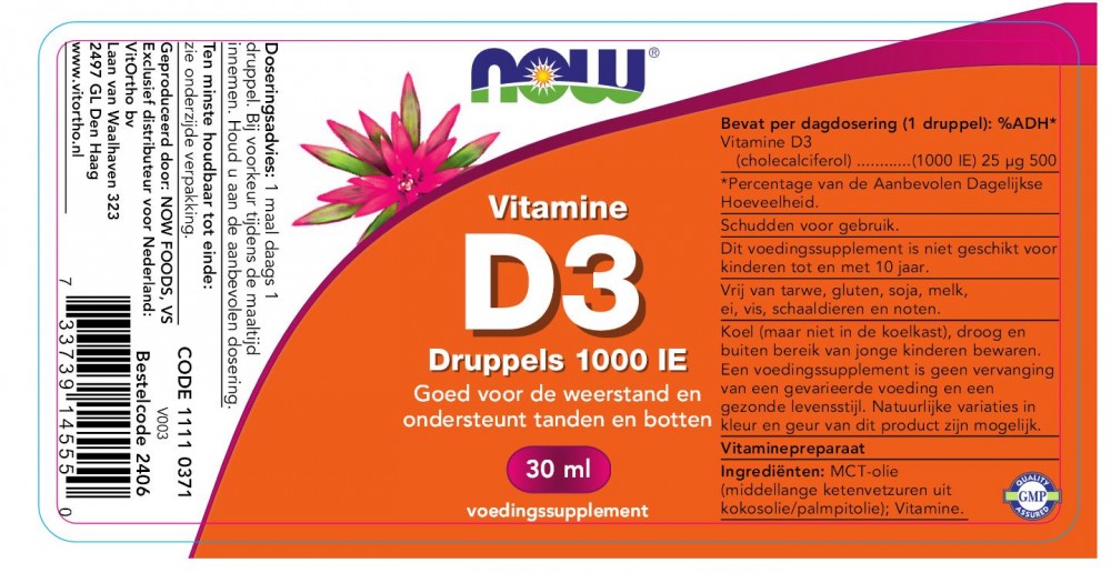 geweten slaap Ansichtkaart Buy Now Foods, Extra Strength Liquid Vitamin D-3, 1,000 IU, 1 fl oz (3