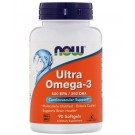 Ultra Omega-3- 500 EPA/250 DHA (90 softgels) - Now Foods