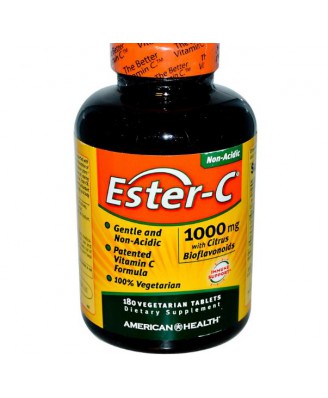 American Health, Ester-C, 1000 mg with Citrus Bioflavonoids, 180 Veggie Tabs