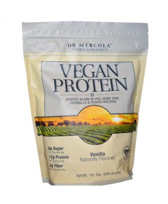 Dr. Mercola, Premium Supplements, Vegan Protein Vanilla, 1 lb 5 oz (690 g)