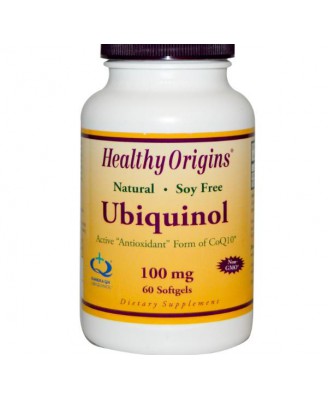 Healthy Origins, Ubiquinol, New Soy Free, Non-GMO Formula, 100 mg, 60 Softgels