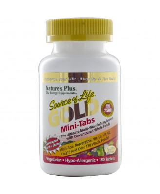 Gold, Mini-Tabs, The Ultimate Multi-Vitamin Supplement (180 Tablets) - Nature's Plus
