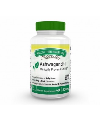 Ashwagandha KSM-66 500mg (non-GMO) (90 Vegicaps) - Health Thru Nutrition