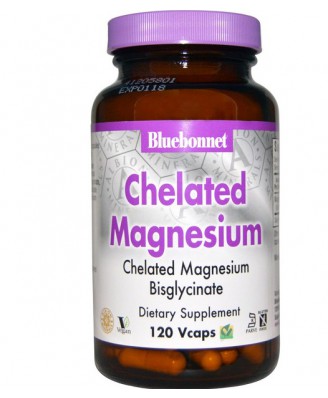 Bluebonnet Nutrition, Chelated Magnesium, 120 Vcaps