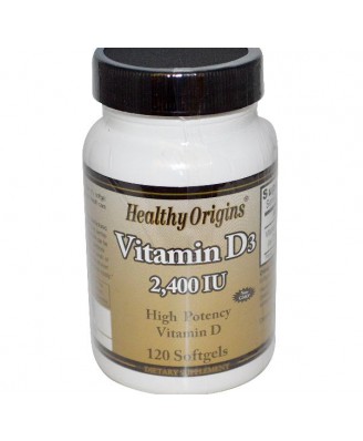Vitamin D3- 2400 IU (120 Softgels) - Healthy Origins