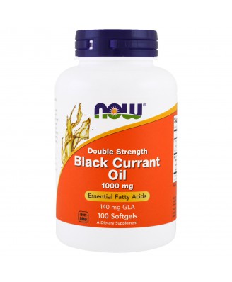 Black Currant Oil Double Strength 1000 mg (100 softgels) - Now Foods