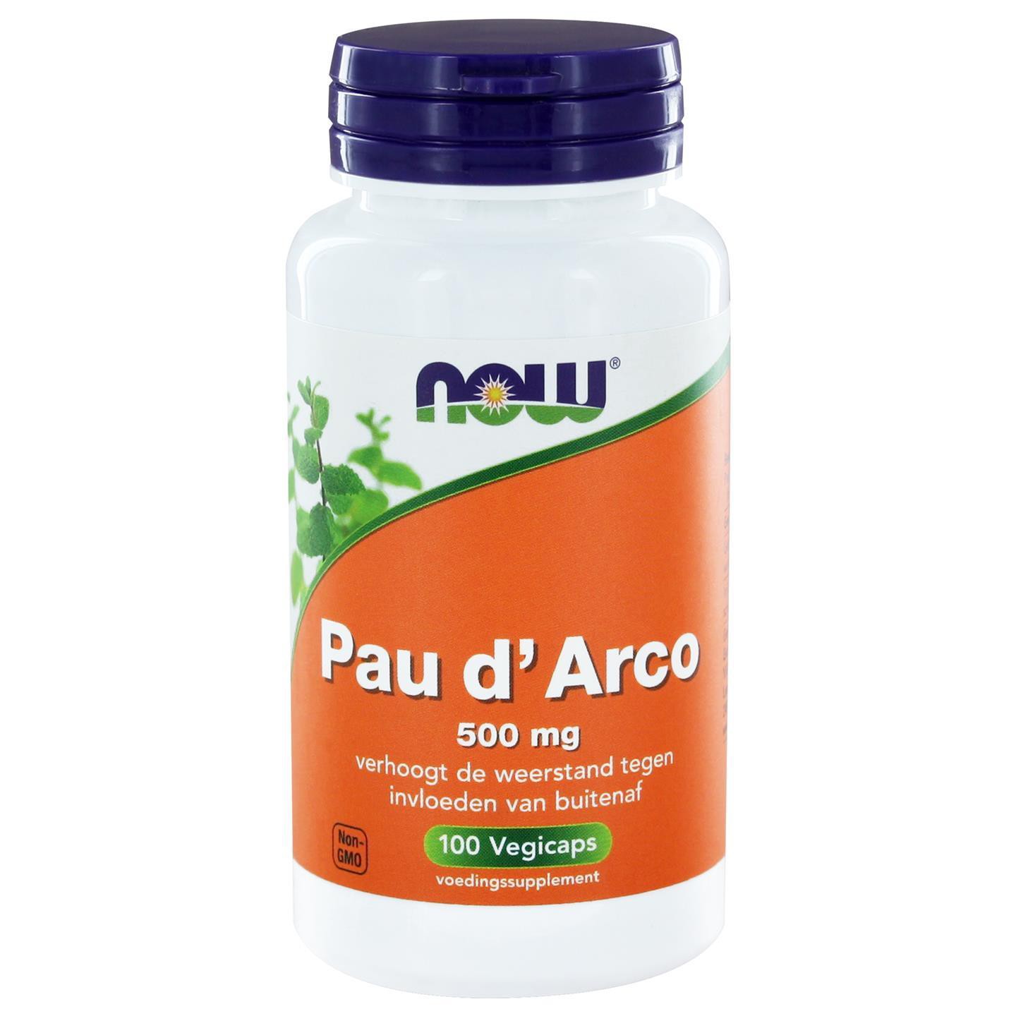 Buy Now Foods, Pau D' Arco, 500 mg, 100 Capsules - Pau D' Arco