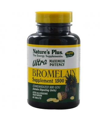 Bromelain Supplement 1500 Ultra Maximum Potency (60 Tablets) - Nature's Plus
